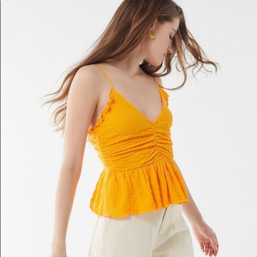 Urban Outfitters Ruched Peplum Cami